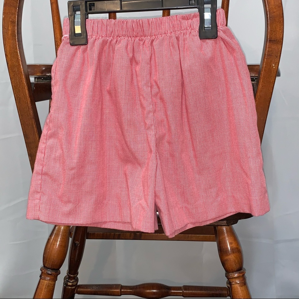Red Gingham Elastic Shorts